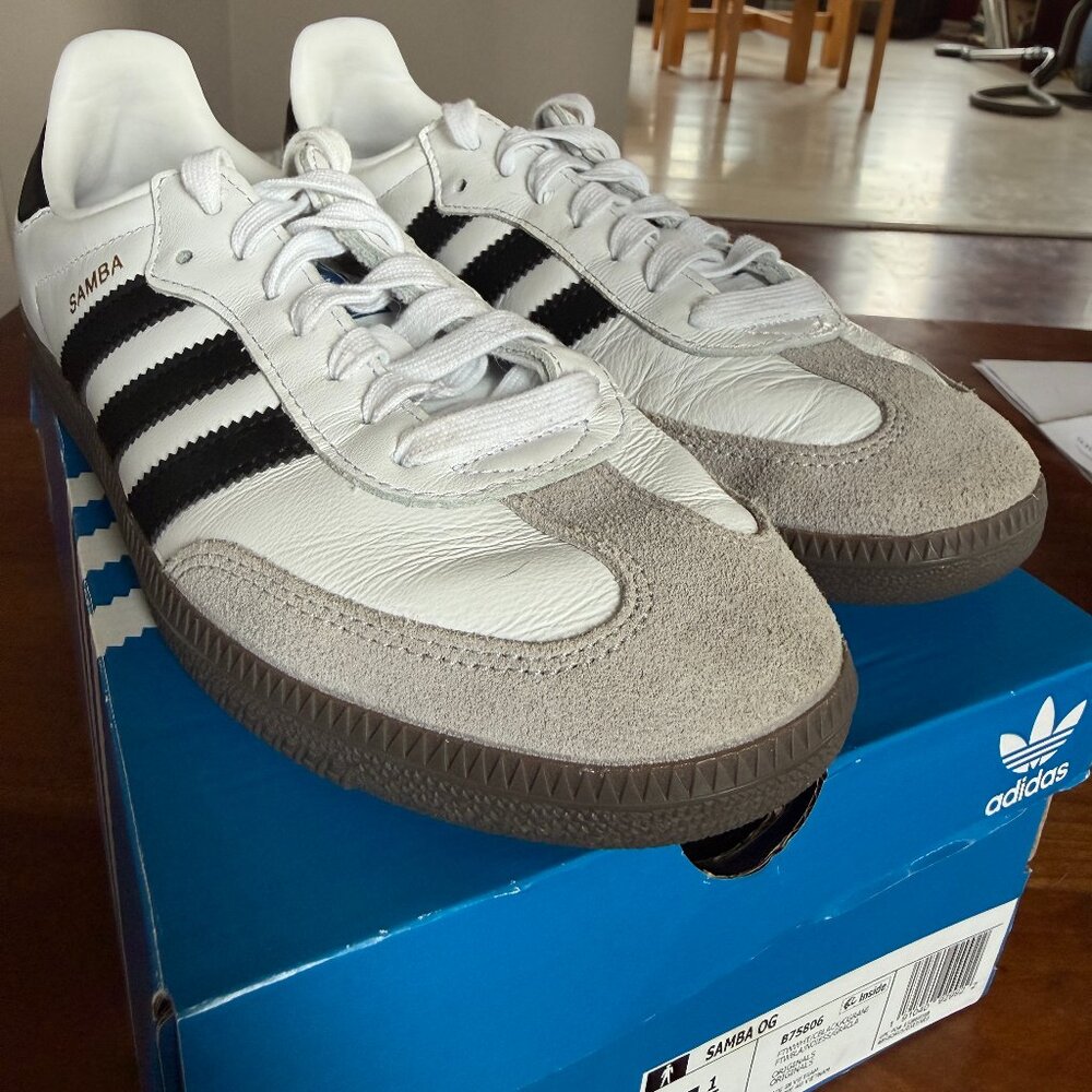 Adidas Samba OG Soccer Shoes White Black B75806 – Men’s 7.5 / Women’s 8.5